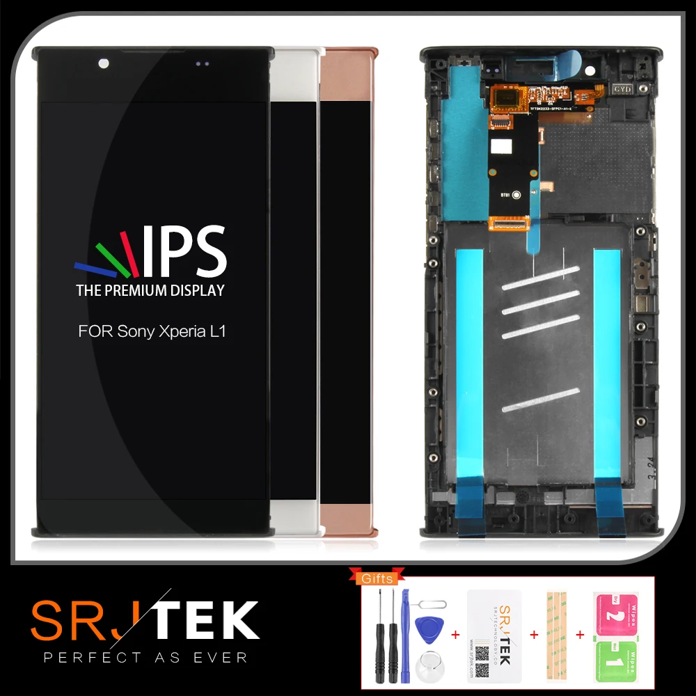 Протестированный 5 '&#x271280x720 дисплей для SONY Xperia L1 ЖК-дисплей G3312 сенсорный экран