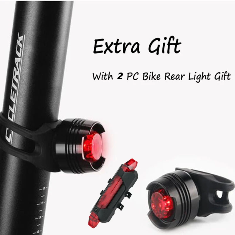 Joshock 自転車ライト Lm 5 モード T6 Led サイクリングフロント Usb 懐中電灯防水ランプ バッテリーによるテールライト