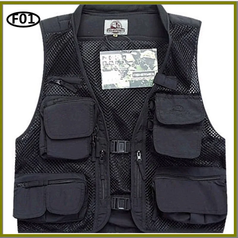 

Fisherman Waistcoat 01-, Outdoor Multi-functional Bags Multi-functional Bags Pure Cotton Mesh Fishing Photographical Vest