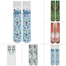 H Топ красочные Tie Dye Компрессионные носки футбольные носки высокие носки Длинные носки 11,27