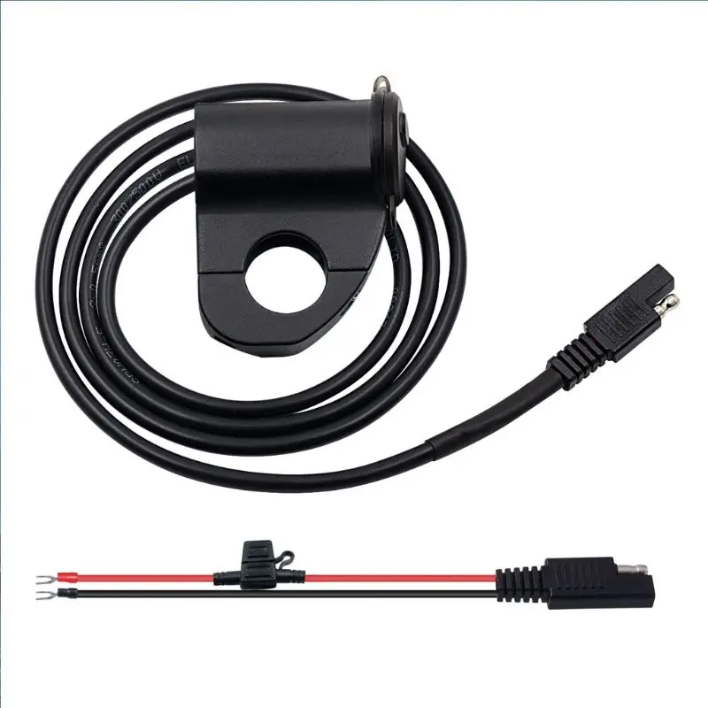 1 предмет металлический мотоцикл 12V SAE USB Зарядное устройство с переключатель вольтметра для мобильного телефона gps