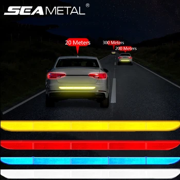 

Car Sticker Warning Strip Tape Car Trunk Stop Signal Warn Auto Protective Sticker Reflector Safe Drive Exterior Auto Accessories