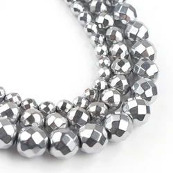 Rainbow Hematite and Black Gold Natural Stone Beads - 10mm 36pcs (Faceted rhodium)