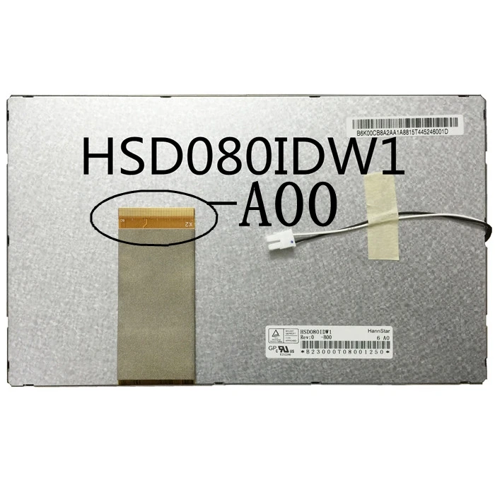 Совершенно новый HSD080IDW1 A00 C00 C01 ЖК Внешний экран 8 дюймов Автомобильный