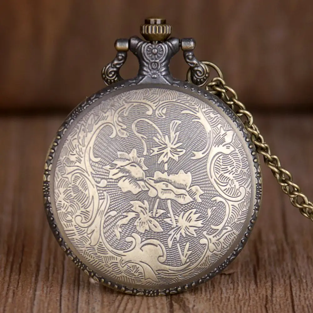 Стимпанк Рождество кварцевые карманные часы с цепочкой ожерелье кулон для женщин мужчин подарки Fob часы TD2049