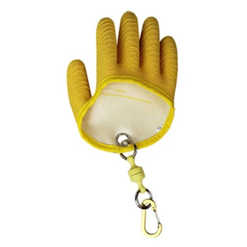 

With Magnet Fishing Glove Release Fish Landing Glove Yellow Puncture Proof