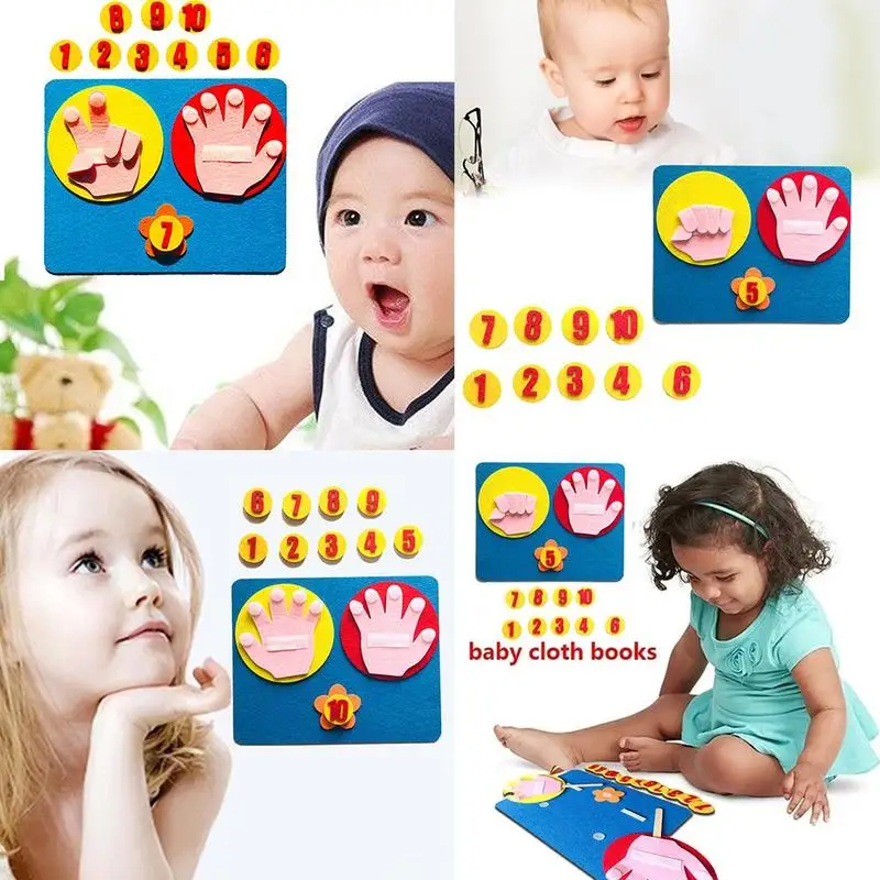 Mathematical Toy Teaching Aids Hand Shape Intelligence Kindergarten Diy Weave Cloth Early Learning Education Toys