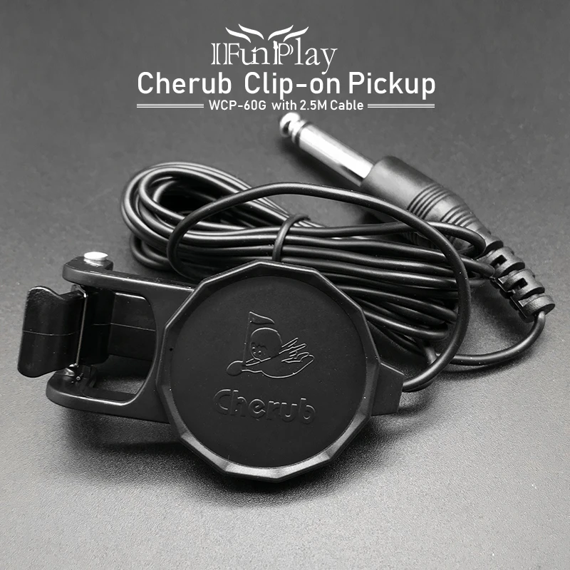 Clip On Acoustic Guitar Pickup - Cherub Wcp 60g Acoustic Guitar Pickup Clip On Violin Ukulele Pickup Guitar With 1 4 Jack 2 5m Cable Guitara Pickups Amplifier Guitar Parts Accessories Aliexpress