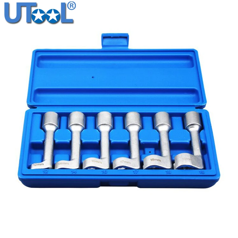 1/2"Dr Diesel Fuel Injector Line Removal Tool Injection Socket Set 14 17 19mm 