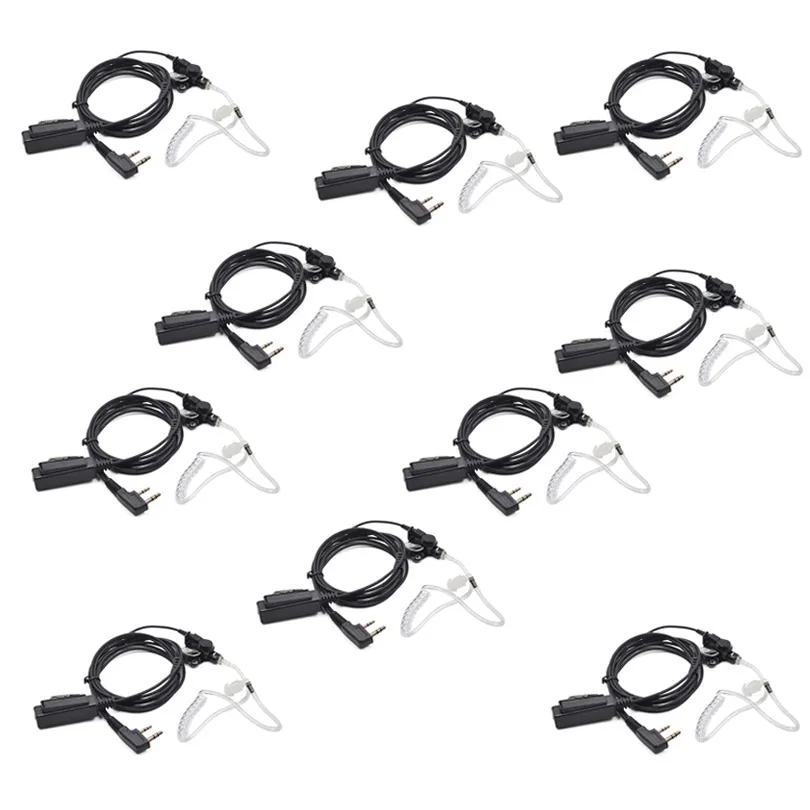 10Pcs Security Sets Radio Accessories Earpiece Headset for Baofeng UV
