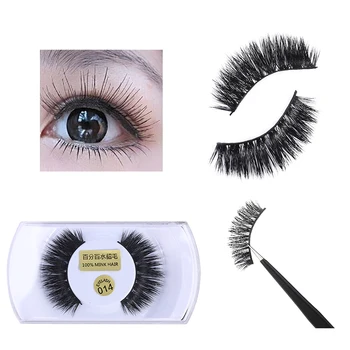 

1 Pairs 3D Soft Faux Mink Hair False Eyelashes Natural Bushy Eyelash Criss Cross Wispy Lashes Extension Makeup Tools Maquiagem