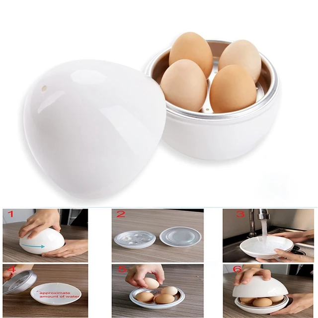 Microwave Egg Cooker that Perfectly Cooks Eggs and Detaches the Shell 