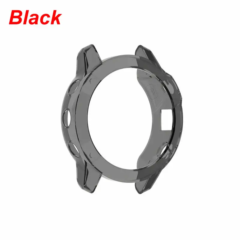 Black Ультра-тонкий чистый ТПУ чехол для часов Защитная крышка для Garmin Fenix 6 смарт часы замена защитный чехол - Цвет: Black