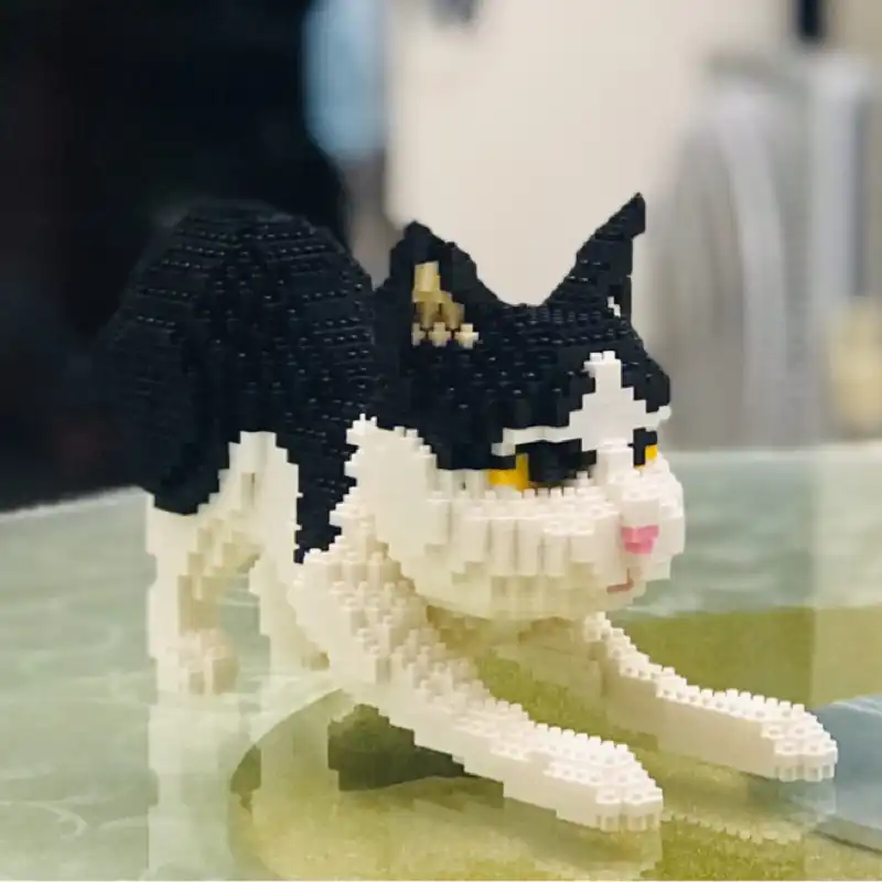 Cb Balody 16039ペルシャ猫黒子猫動物ペット3dモデルdiyミニダイヤモンドブロックの建物のおもちゃ子供のためなしボックス ブロック Aliexpress