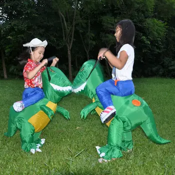 

Adult Cosplay Inflatable Dinosaur Costume Kid Child Adult Dino Rider Halloween Dress Cosplay Party Game Outfit Advertising