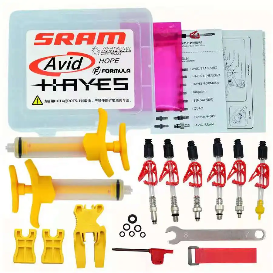 cycle zone Bicycle Hydraulic Disc Brake Bleed Kit Tool For Formula Sram