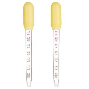 

2pcs Baby Pipette Liquid Food Dropper Safe PP Medicines Dropper Device (Yellow)
