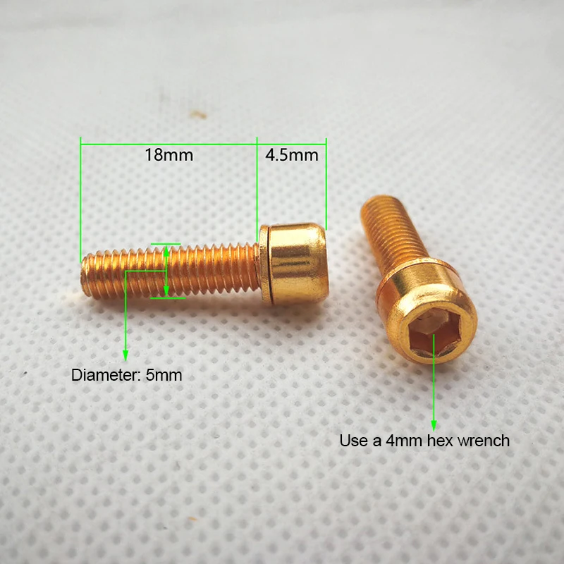 6 шт./упак. велосипедные винты M5* 18 мм болты из углеродистой стали с прокладками для Дисковый Тормоз MTB Запчасти для шоссейного велосипеда