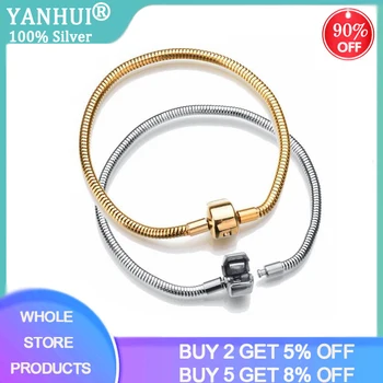 

Never Fade Original Chain Bracelets Fine 3mm 316L Stainless Steel Charm Bracelet For Women Fit DIY Beads Charms Handmade Gift