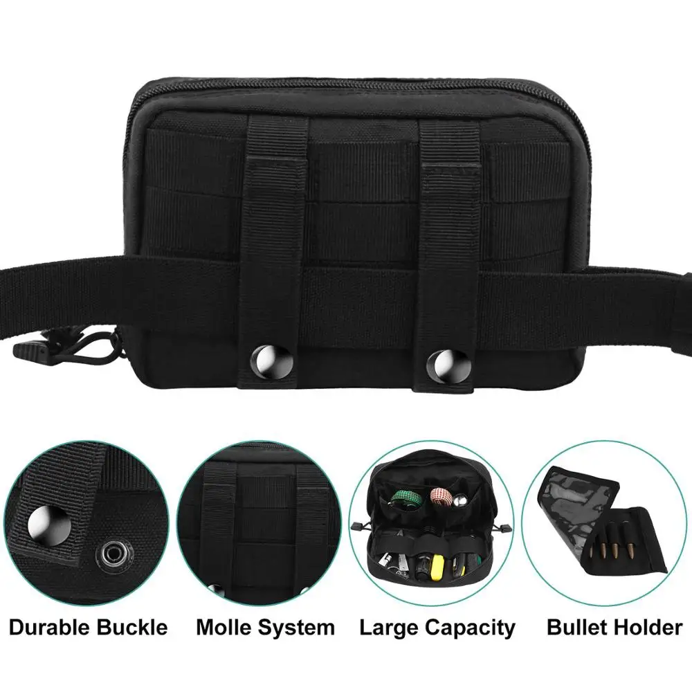 Tactical Molle Pouch 1000D Military Magazine Pouch Bullet Holder Pocket Utility EDC Tool Bag Man Belt Bag for Hunting Shooting