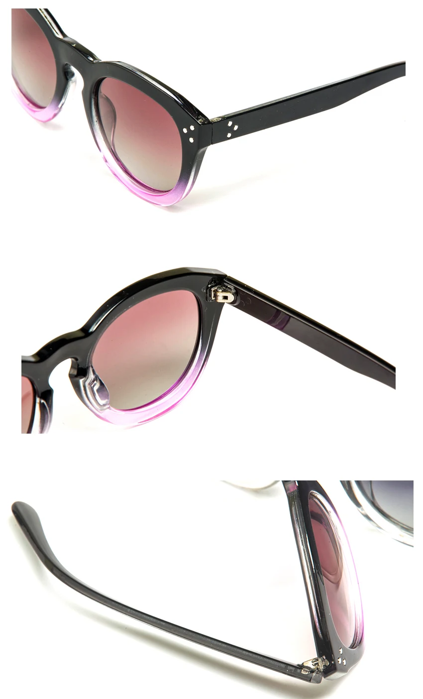 Conway, ретро круглые солнцезащитные очки для женщин, паровые, панк, круглые, солнцезащитные очки, поляризационные, оттенки, очки для девушек, градиентный цвет