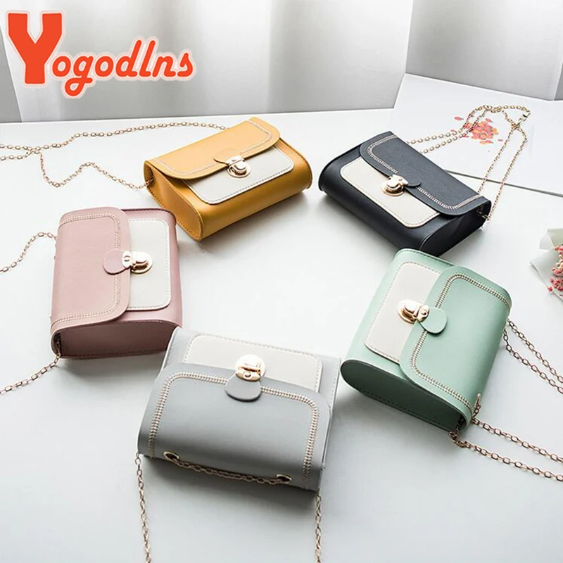 Yogodlns дизайнерская женская маленькая сумка через плечо сумка на цепочке из искусственной кожи сумки через плечо женские дорожные сумки мини сумка-кошелек