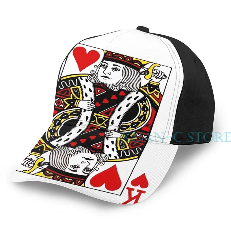 Баскетбольная Кепка KING OF HEARTS для мужчин и женщин, модная черная шляпа унисекс с принтом