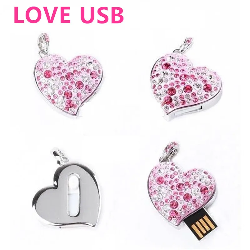 Usb Memoria, 4 Гб, флешка, 16 ГБ, Usb 2,0, флешка, 128 ГБ, 8 ГБ, подарок на любовь, флешка, 32 ГБ, металлическая Usb флешка, 64 ГБ, печать имени, логотип