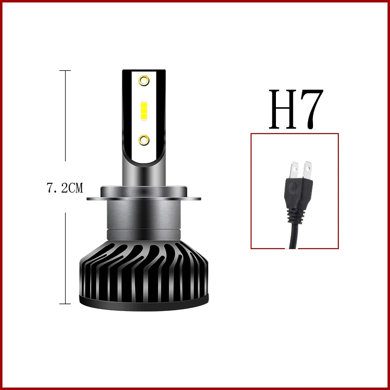 H7 2X светодиодный фары 6500K H1 H4 H7 H8 H9 H11 HB4 HB3 9005 9006 9012 Авто S2 автомобильные лампы для передних фар 65 Вт 9600LM стайлинга автомобилей Светодиодный - Испускаемый цвет: H7