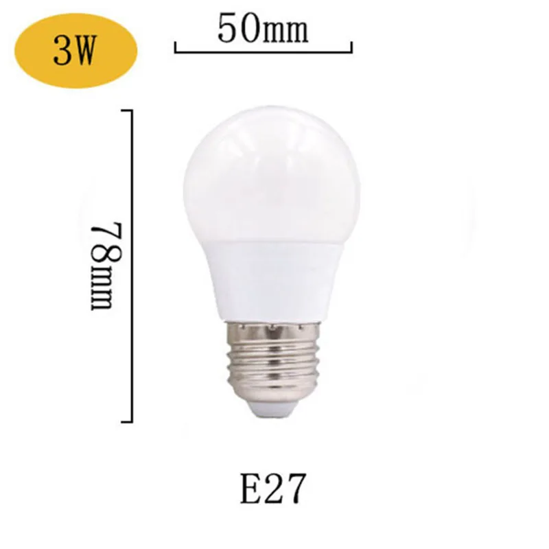 Светодиодный светильник 3 Вт, 5 Вт, 7 Вт, 9 Вт, 12 Вт, 15 Вт, AC 110 В~ 220 В, 240 в, E27, светодиодный светильник, умная IC, реальная мощность, холодный белый/теплый белый свет - Испускаемый цвет: 3W