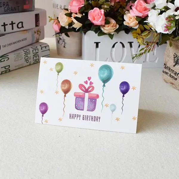 Birthday card Складной Свадебный торт для девочки, милый свадебный торт, подарок на день рождения, креативные наклейки на год, поздравительная открытка - Цвет: Birthday card