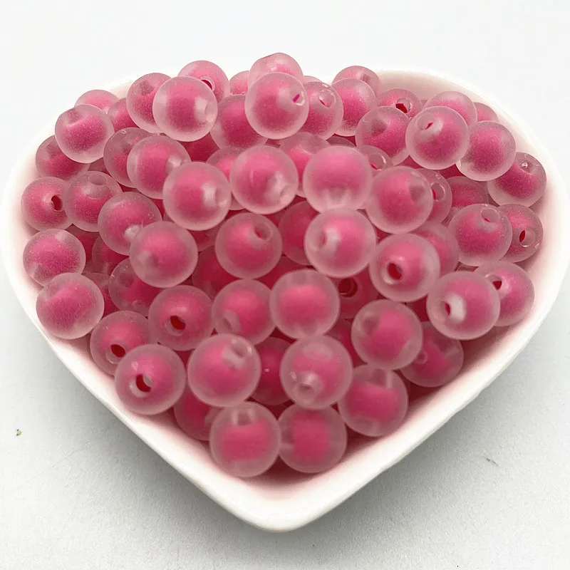 8mm.10mm 12mm Transparent Inner Color Acrylic Beads Loose Spacer Beads for Jewelry Makeing DIY Clothing Accessories acrylic beads acrylic craft beads