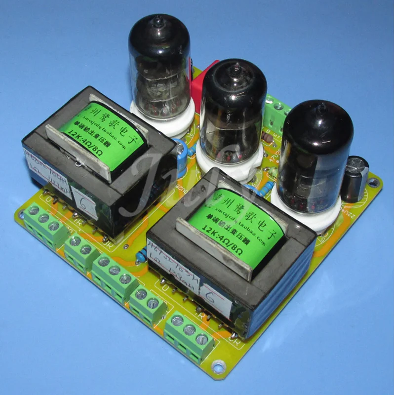 

6N1 push 6N1 parallel single-ended Class A stereo headphone amplifier board, power amplifier board, stereo power 1W+1W, JCDQ79D