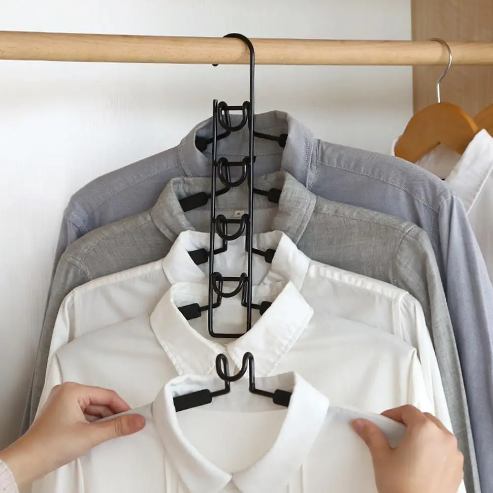 Bold Non-Slip Space Multi-Layer Hanger Hook Magic Wardrobe Storage Artifact Hanger Folding Support