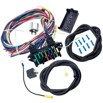

12 Circuit Wire Wiring Harness For A/C Ignition/Battery Gauges/Brake switch ACC1