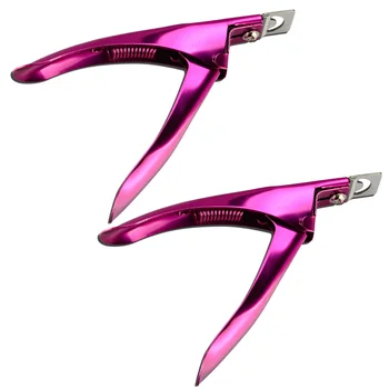 

2PCS Fake Nail Manicure Clip Tool Stainless Steel Artificial Nail Cutter for Pet Nail Art Beauty
