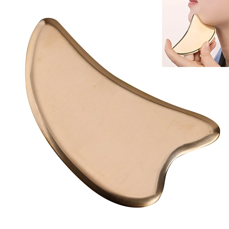 Pure Copper Brass Gua Sha Board Body Massage Tool Guasha Board for Acupuncture Scraping Massager Tools SPA Acupuncture Scraper car putty scraping board 38cm plastic material atomic ash scraper painter grey knife repair tool