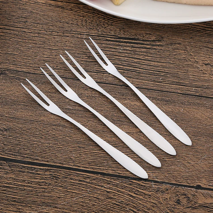Home Restaurant Western Food Stainless Steel Creative Fruit Fork Ice Cream Fork Small Fork Cake Stainless Steel Fork