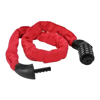 

Bike Anti-theft Security Bicycle Steel Chain Cipher Lock 5-digit Password