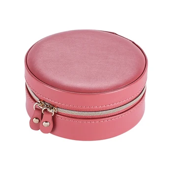 

Grids Travel Display Holder Earrings Necklace PU Leather Hair Accessories Rings Box Lip Stick Bedroom Jewelry Storage Case