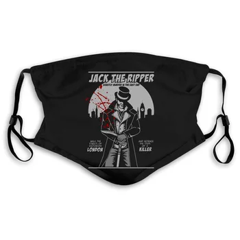 

Veloci Mens Jack The Ripper London Killer V197 Printed Brand Mouth Mask Women's kid PM2.5