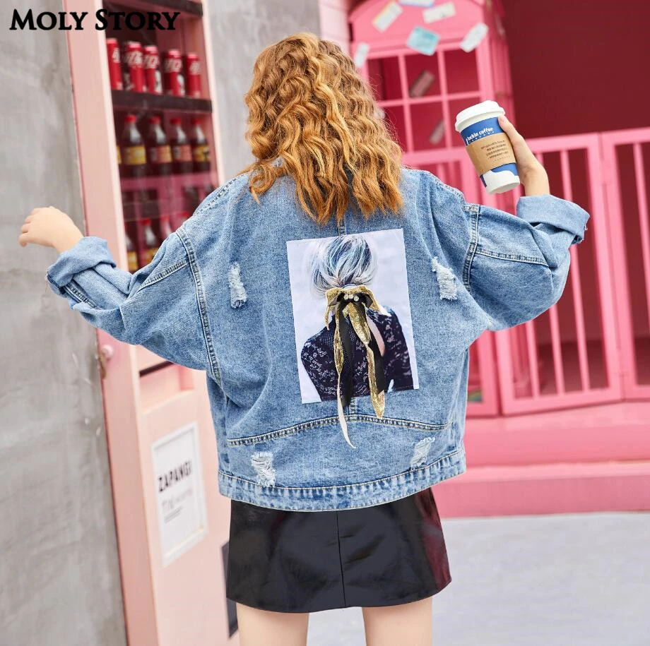 Short Cute Bow Jean Jacket Denim 