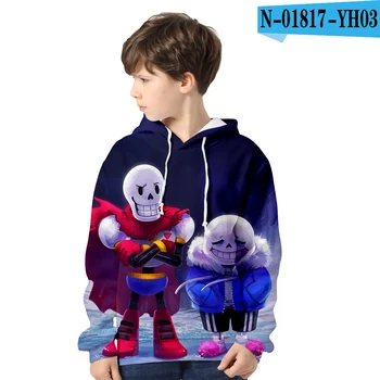 

Personality Frdun Tommy Game Undertale Sans Papyrus 3D print Hooded Boy/girl Hip Hop Children Hoodies Kids Autumn Tops