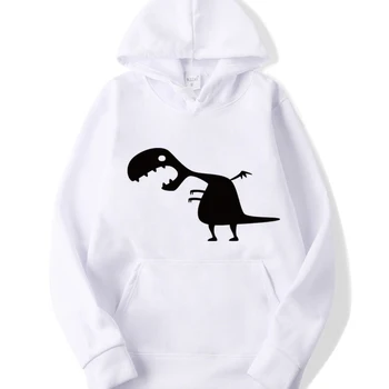 

2019 Autumn Winter Women Casual Warm Hoodies Sweatshirts Plus Size Cool Printed Dinosaur Long Sleeve Pocket Pullover Hoodie