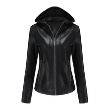 2021 New Women Autumn Winter Faux Leather Jackets Coats Women Black Red PU Motorcycle Leather Clothes For Women y2k Jacket