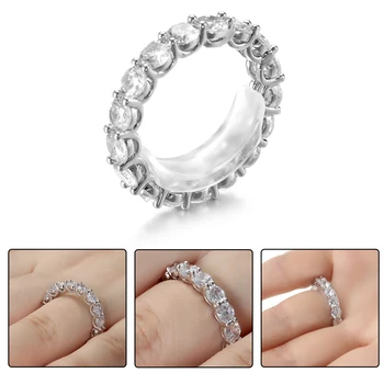 

8Pcs/Set Adjuster Reducer With Cloth Tighteners Loose Ring Ring Size Adjuster Transparent Plastic Resizing Tools Accessories