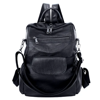 

Women's Bags Fashion PU Leather Large Size Backpack Waterproof Travel Chest Bag Backpack Girls Small Travel Schoolbags