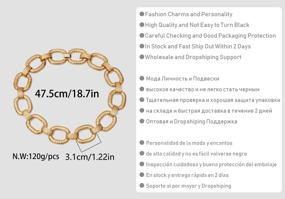 SHIXIN панк большая толстая цепочка чокер ожерелье для женщин хип-хоп металлическое массивное ожерелье s готическое модное ювелирное изделие чокер колье для женщин