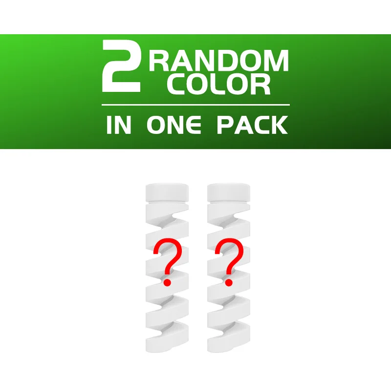 2pcs random color ANMONE 2/4/8 шт. волоконно оптический кабель протектор линии передачи данных чехол веревка Защиты весна шпагат устройство для сматывания шнура питания для наушников Android кабель с посылка - Цвет: 2pcs random color