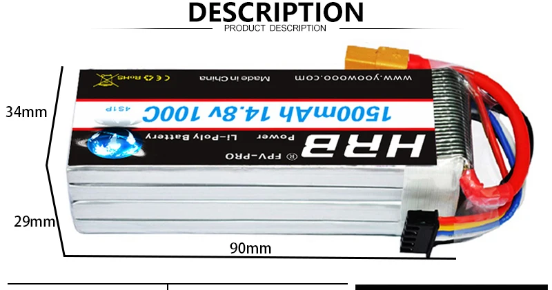 2PCS HRB 2S 3S 4S 5S 6S Lipo Battery, CULFHi Opuw W0s Ooomoor JSL 34mm O